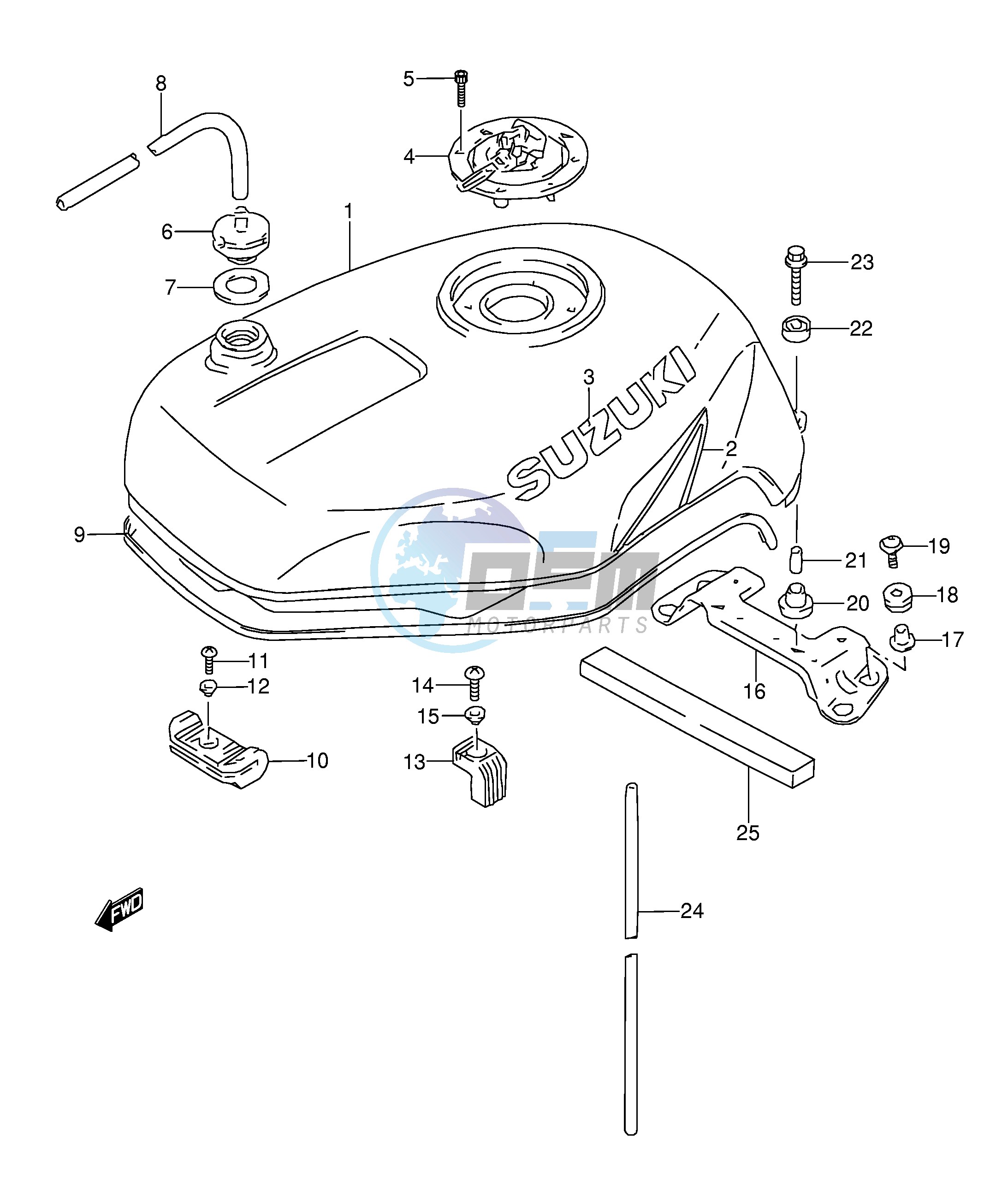 FUEL TANK (MODEL V W)