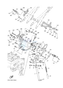 MT09A MT-09 ABS 900 (2DR7 2DR8) drawing STAND & FOOTREST