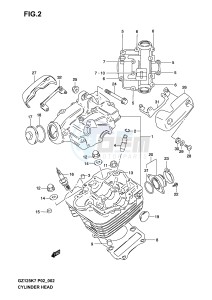 GZ125 (P02) drawing CYLINDER HEAD (MODEL K3)