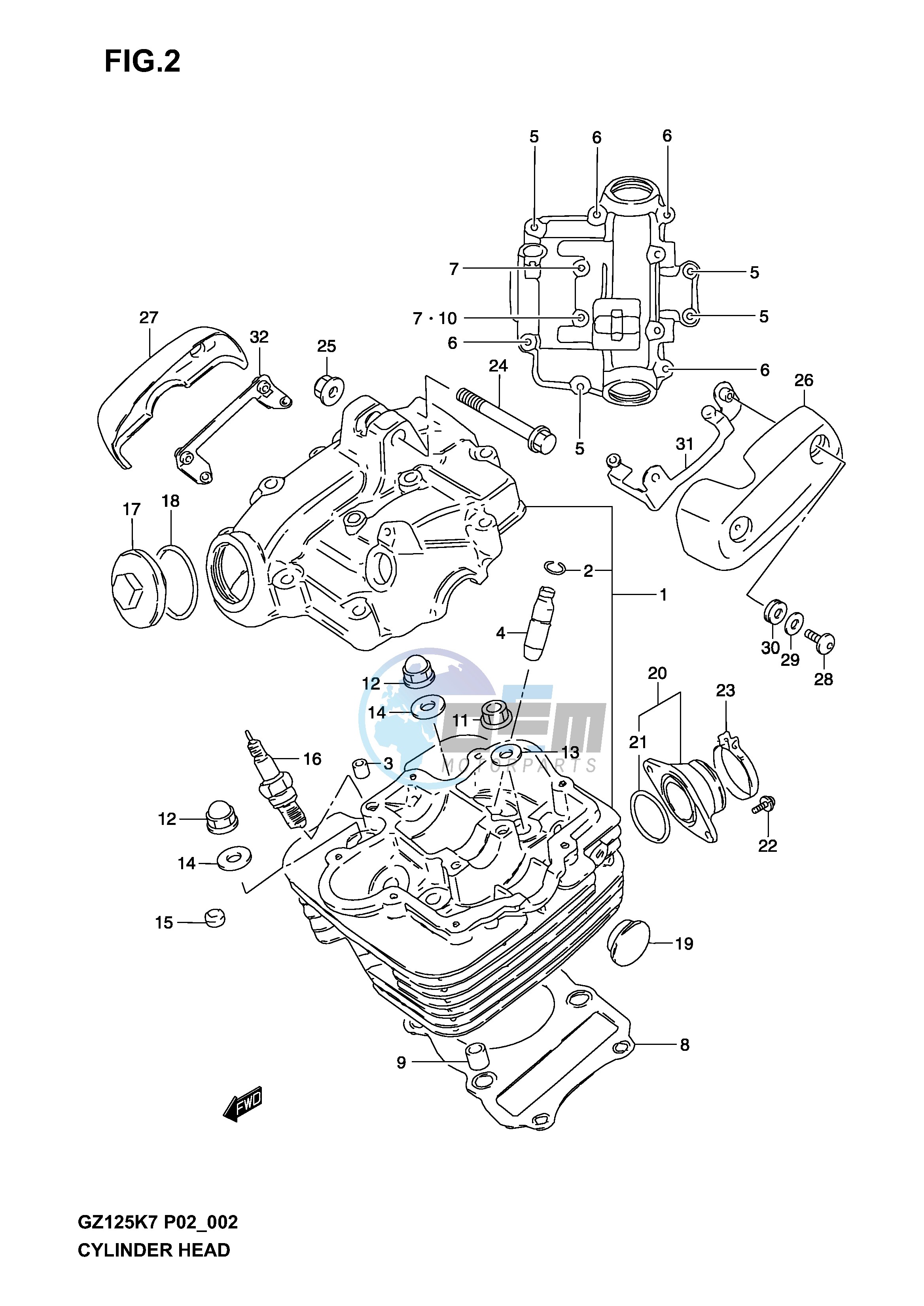 CYLINDER HEAD (MODEL K3)