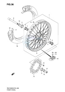 RM-Z 450 drawing FRONT WHEEL (K8-L0)