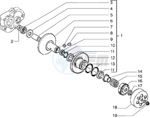 Liberty 125 drawing Driven pulley