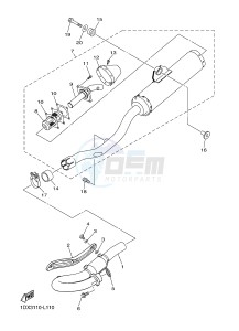 WR450F (1DXD 1DXB 1DXC 1DXE) drawing EXHAUST