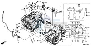 CB500FAH CB500F ED drawing CRANKCASE