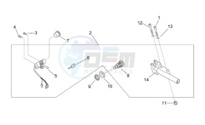 Scarabeo 50 2t (eng. Minarelli) drawing Lock hardware kit