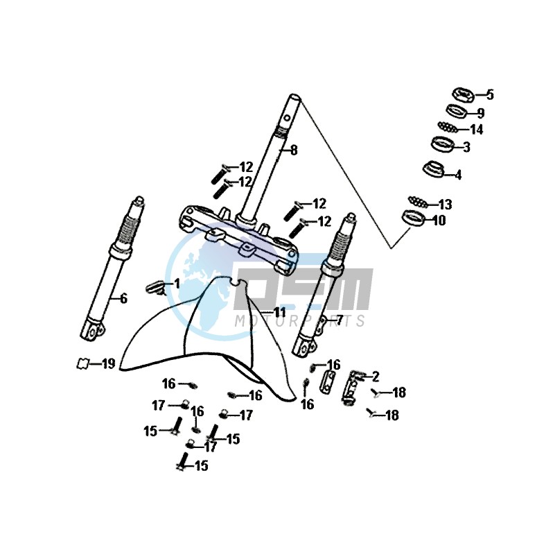 STEERING STEM FRONT CUSHION / ALLO 50 (25 KM/H) (AJ05WA-NL) (L8-M0)