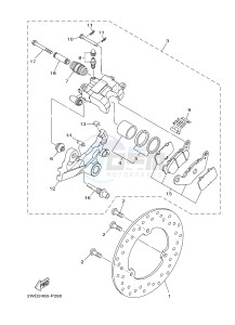 YZF-R3 YZF-R3A 321 R3 (B023 B024) drawing REAR BRAKE CALIPER