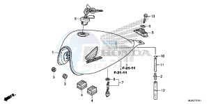 VT750SE Shadow E drawing FUEL TANK (VT750S)