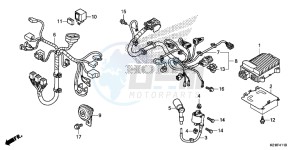 SH125AE SH125A UK - (E) drawing SUB HARNESS/IGNITION COIL