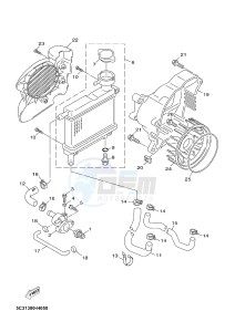 YN50F OVETTO 4 (2ACE) drawing RADIATOR & HOSE