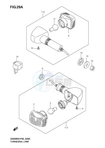 GS500 (P19) drawing TURNSIGNAL LAMP (GS500K4 K5 K6 UK4 K5 K6)