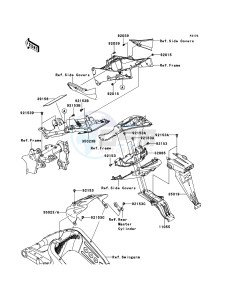 NINJA ZX-6R ZX600RDF FR GB XX (EU ME A(FRICA) drawing Rear Fender(s)