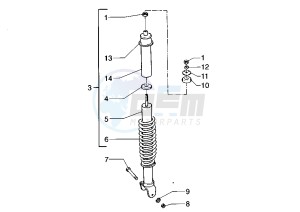 Zip 50 RST drawing Rear Shock absorber