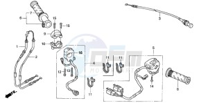 VTR1000SP RC51 drawing SWITCH/CABLE