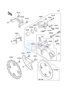 KX250F KX250YBF EU drawing Rear Brake