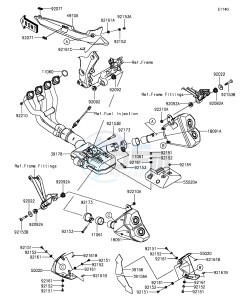 Z1000SX_ABS ZX1000MFF FR GB XX (EU ME A(FRICA) drawing Muffler(s)