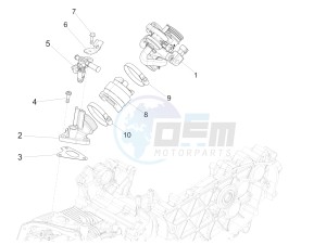 PRIMAVERA 150 4T 3V IE ABS-NOABS E3-E4 (EMEA, LATAM, APAC) drawing Throttle body - Injector - Union pipe