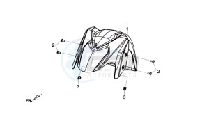 GTS 300i drawing FRONT FENDER