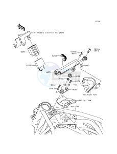 NINJA H2 ZX1000NFF XX (EU ME A(FRICA) drawing Steering Damper