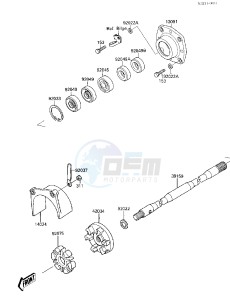 JS 650 A [650 SX] (A1) [650 SX] drawing DRIVE SHAFT