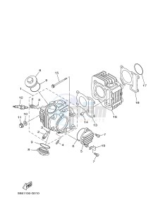 TT-R110E (5B6P 5B6R 5B6S 5B6S) drawing CYLINDER HEAD