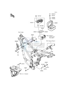 KLX125 KLX125CEF XX (EU ME A(FRICA) drawing Frame Fittings