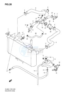 DL650 ABS V-STROM EU-UK drawing RADIATOR HOSE