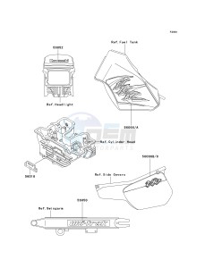 KL 125 D [KLR125] (D20-D22) [KLR125] drawing DECALS-- D20- -