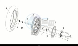 CRUISYM a 250 (LV25W2-EU) (M0) drawing FR. WHEEL