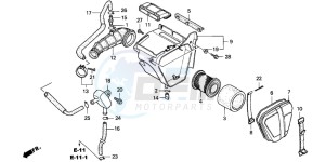 CRF80F 100 drawing AIR CLEANER