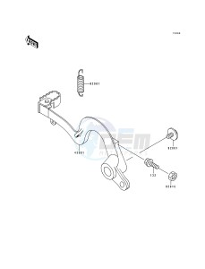 KX 250 J [KX250] (J1) [KX250] drawing BRAKE PEDAL