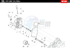 CITYLINE-IE-125-300-BLACK drawing FLYING COVER - OIL FILTER  300 cc