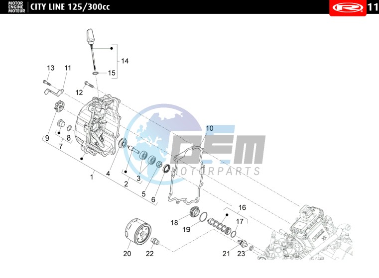 FLYING COVER - OIL FILTER  300 cc