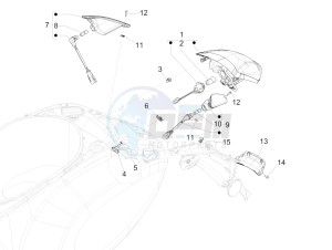 Primavera 50 4T-2V 25 kmh (EMEA) drawing Rear headlamps - Turn signal lamps