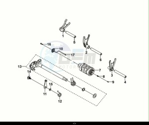 NH-T 200I (MG20BW-EU) (E5) (M1) drawing GEAR SHIFT FORK