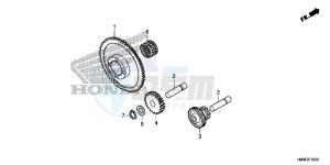 TRX250TME FOURTRAX RECON Europe Direct - (ED) drawing STARTING GEAR