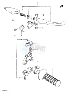 RM250 (Z-D) drawing RIGHT HANDLE SWITCH