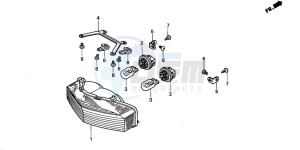 CBR900RE drawing TAILLIGHT (CBR900RRY,1/RE1)