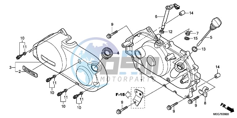 RIGHT CRANKCASE COVER (VT750C2B/C2S/CS/C/CA)