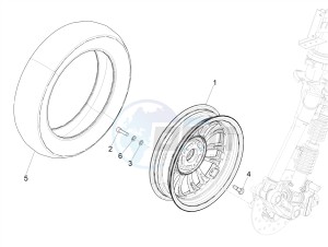 SPRINT 125CC 4T 3V IGET E4 ABS (APAC) drawing Front wheel