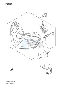 SV650 (E2) drawing HEADLAMP (SV650SK8 SK9 SAK8 SL0 SAL0 SUL0 E24)