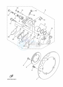 XSR700 MTM690 (BEF1) drawing REAR BRAKE CALIPER