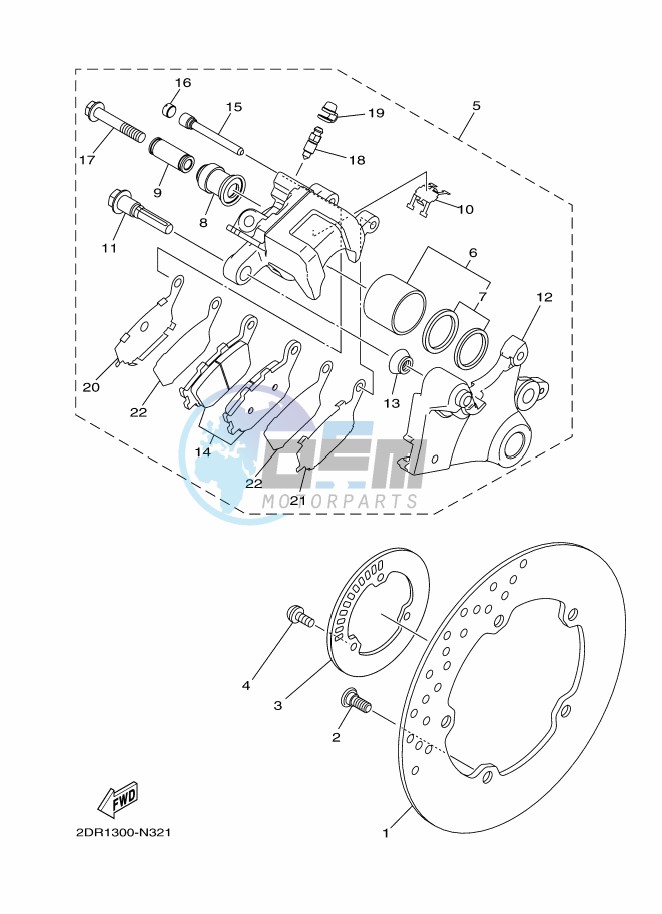 REAR BRAKE CALIPER