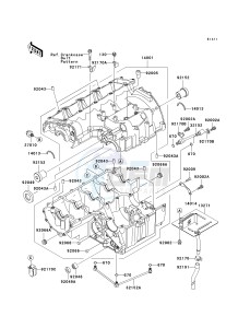 ZX 900 F [NINJA ZX-9R] (F1-F2) [NINJA ZX-9R] drawing CRANKCASE