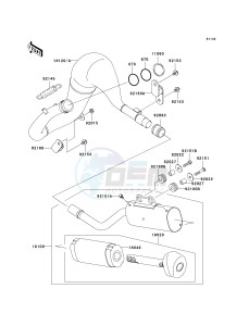 KX 65 A [KX65 MONSTER ENERGY] (A6F - A9FA) A8F drawing MUFFLER-- S- -