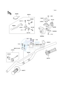 KX 100 A [KX100 MONSTER ENERGY] (A6F - A9FA) D9FA drawing HANDLEBAR