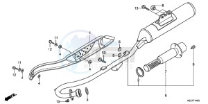 CRF100FD CRF100F Europe Direct - (ED) drawing EXHAUST MUFFLER