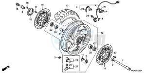 GL1800C drawing FRONT WHEEL