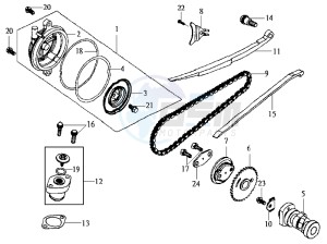 JOYRIDE 200 E2 - 2004 drawing CHAIN /CYLINDER HEAD COVER /