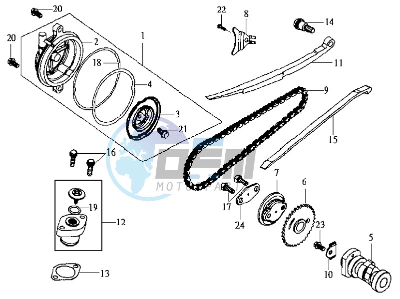 CHAIN /CYLINDER HEAD COVER /